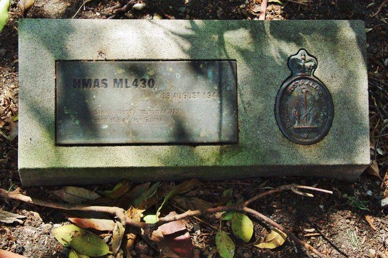 HMAS ML430 Plaque: 22-June-2018 HMAS ML430 Plaque: 22-June-2018