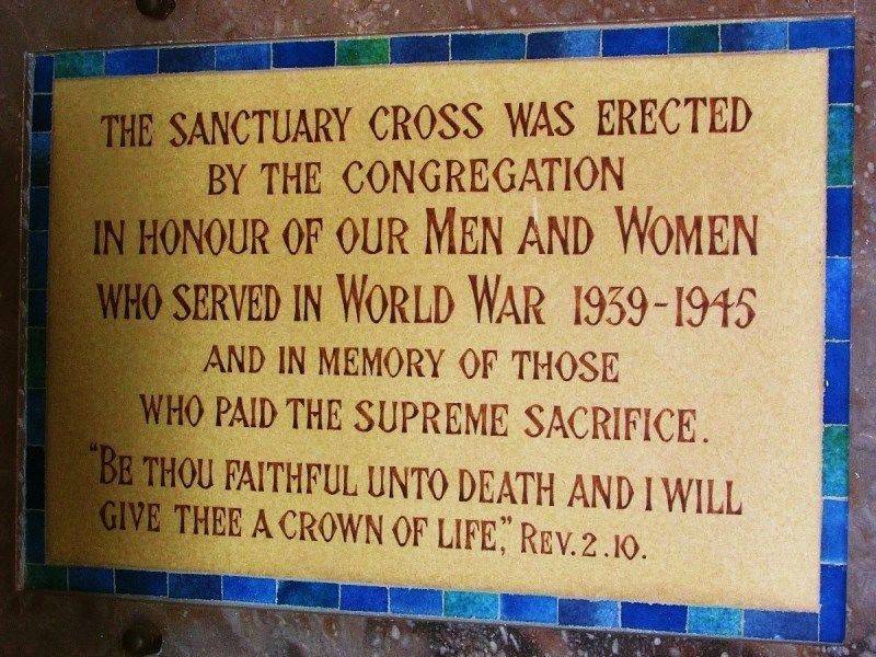 Sanctuary Cross Plaque:17-April-2016 