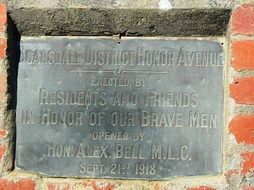 Scarsdale Avenue of Honour Scarsdale Avenue of Honour