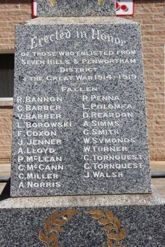Sevenhills War Memorial : 7-September-2011