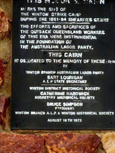 Shearers Strike Monument Plaque