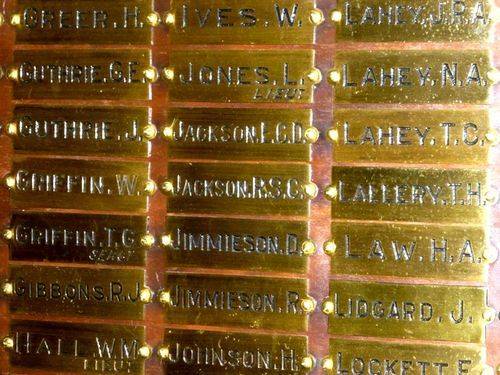 Honour Roll Name Plates : 27-05-2014 Honour Roll Name Plates : 27-05-2014