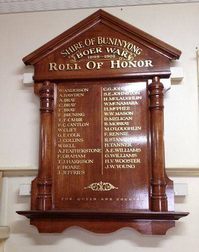 Boer War Honour Roll : November 2013 Boer War Honour Roll : November 2013