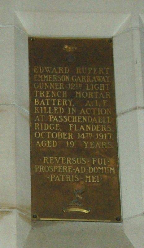 Garraway Plaque : 12-September-2014