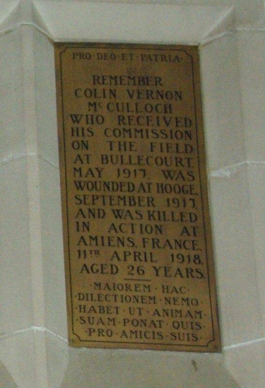 McCulloch Plaque : 12-September-2014