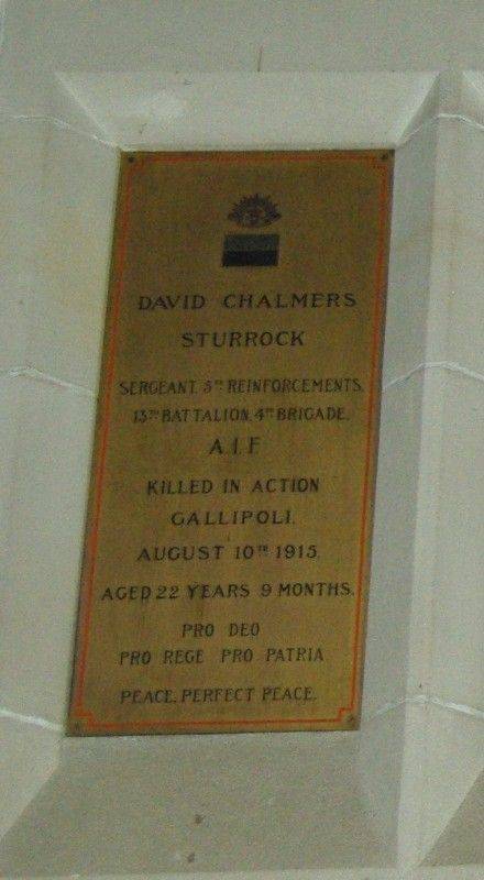 Sturrock Plaque : 12-September-2014