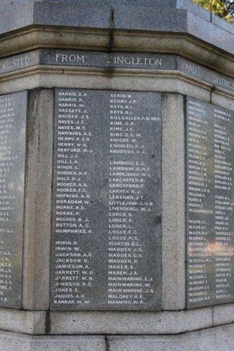 Singleton War Memorial : 11-August-2011