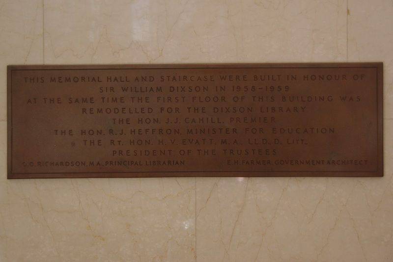 Dixson Plaque : 07-March-2015