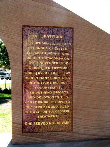 Sister Kenny Memorial Inscription Sister Kenny Memorial Inscription