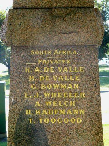 South Africa and China War Memorial South Africa and China War Memorial