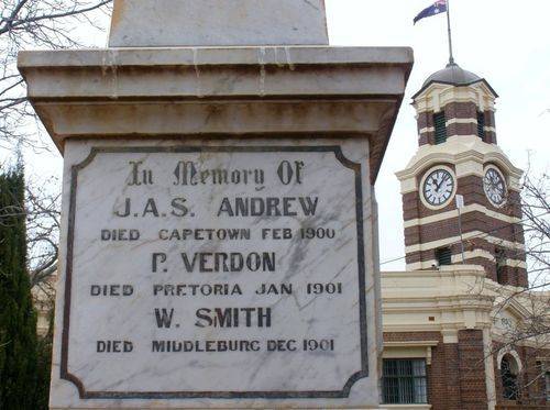 Boer War Memorial Inscription : 04-August-2014