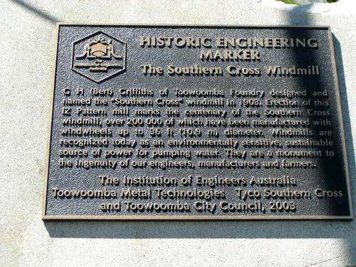 Southern Cross Windmill Plaque