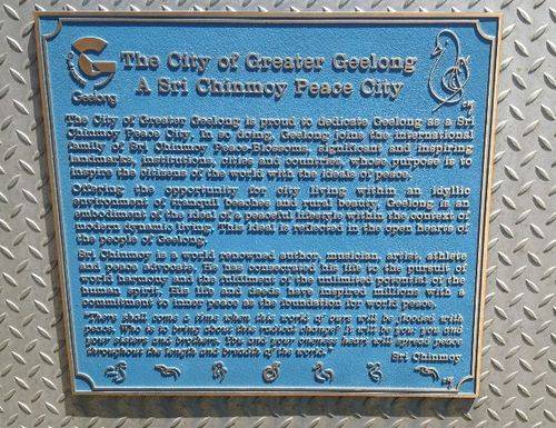 Sri Chinmoy Peace Plaque : November 2013 Sri Chinmoy Peace Plaque : November 2013