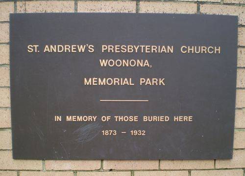 St Andrews Presbyterian Church Woonona Memorial Park : 7-March-2012 St Andrews Presbyterian Church Woonona Memorial Park : 7-March-2012