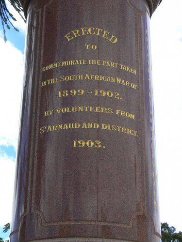 St Arnaud Boer War Memorial St Arnaud Boer War Memorial
