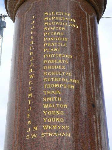 St Arnaud Boer War Memorial Right Side St Arnaud Boer War Memorial Right Side