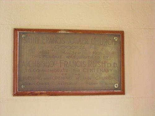 St Francis Xavier Centenary Plaque St Francis Xavier Centenary Plaque