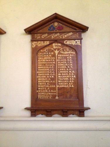 Honour Board 1 : November 2013
