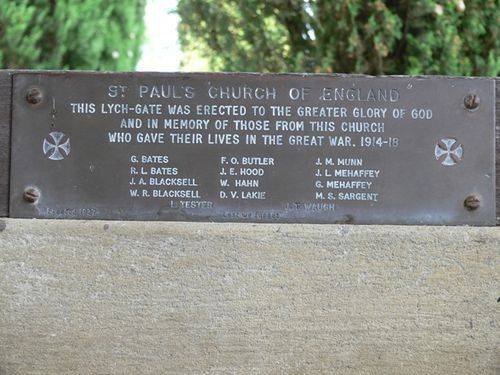 St Pauls Anglican Church Lychgate : 01-November-2011