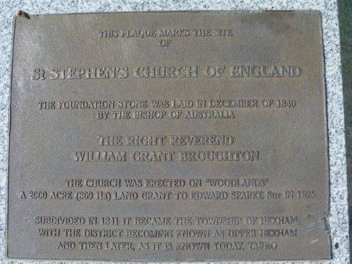 St Stephen`s Plaque Inscription