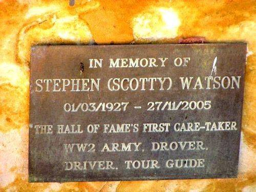 Stephen Scotty Watson Plaque Stephen Scotty Watson Plaque