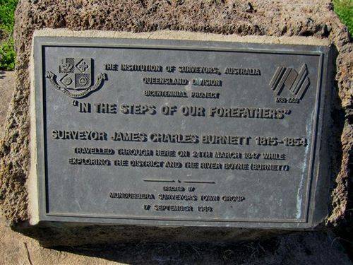Surveyor James Charle Burnett Plaque : 16-07-2012 Surveyor James Charle Burnett Plaque : 16-07-2012