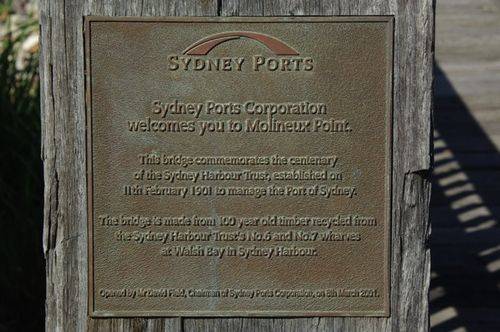 Harbour Trust Plaque Inscription : March 2014