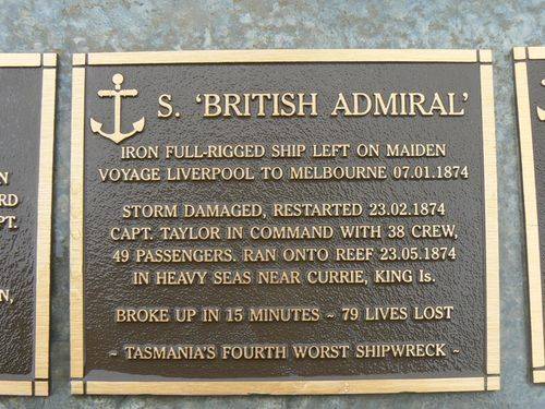 S. British Admiral Plaque : 2007