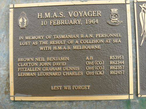 H.M.A.S. Voyager 1964 Plaque : 2007