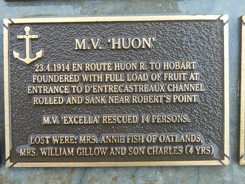 M.V.Huon Plaque : 2007