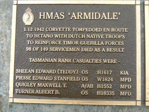 Naval Plaque- HMAS Armidale : 2007