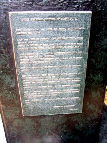Tommy Fujii Plaque Inscription : 03-03-2013