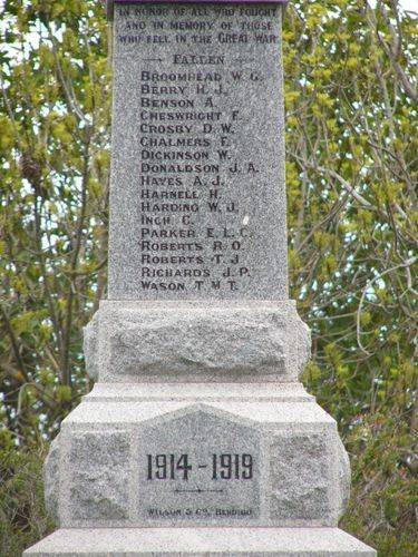 Tooborac War Memorial