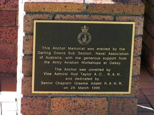 Toowoomba Naval Memorial Dedication Toowoomba Naval Memorial Dedication