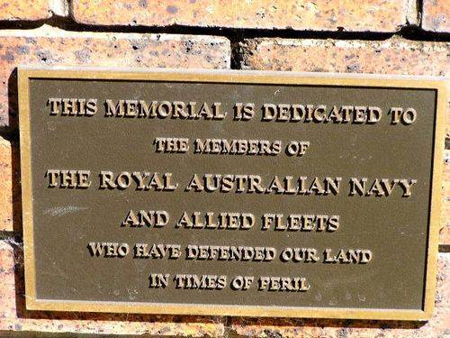Toowoomba Naval Memorial Inscription Toowoomba Naval Memorial Inscription