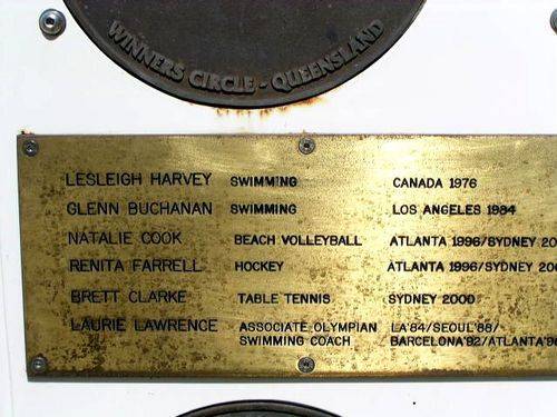 Townsville Olympians Inscription Plaque