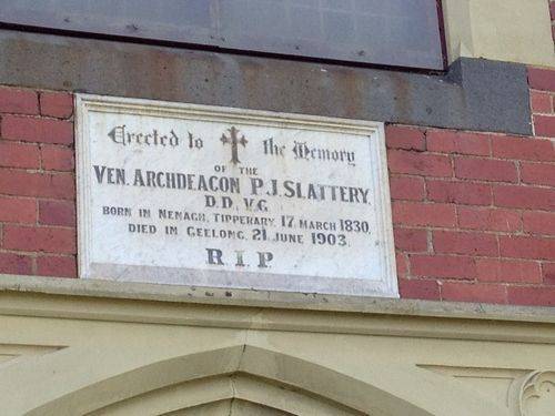 Archdeacon Slattery Plaque : June 2014
