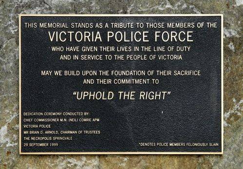 Victorian Police Force Memorial : 19-February-2012