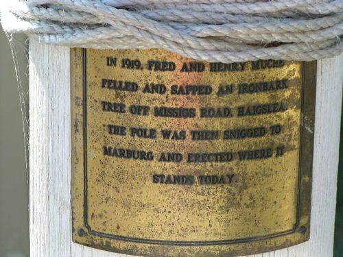 WW1 Flagpole Plaque