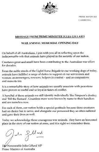Copy pf Prime Ministers Letter : June 2013