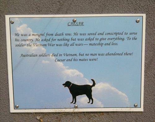 War Dogs and Trackers Memorial : 07-January-2013