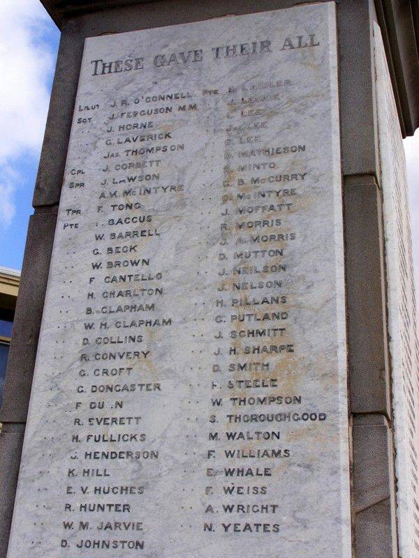 Honour Roll Fallen : 04-October-2014 Honour Roll Fallen : 04-October-2014