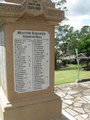 Western Suburbs Honour Roll