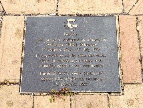 Bill Skewes Plaque Inscription : November 2013