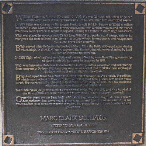 William Bligh Inscription