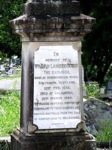 William Landsborough Memorial Inscription