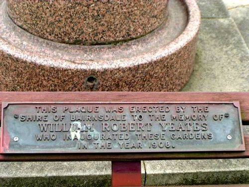 William Yeates Plaque