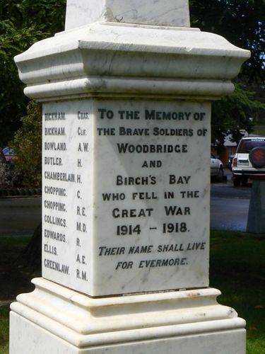 Woodbridge War Memorial Woodbridge War Memorial