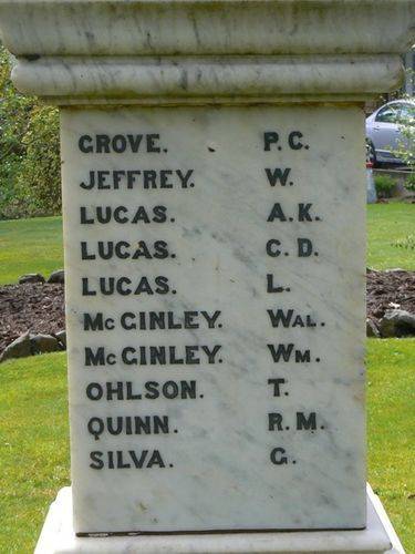 Woodbridge War Memorial   Right Side