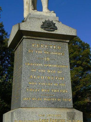 World War One Memorial : 24-April-2013 World War One Memorial : 24-April-2013